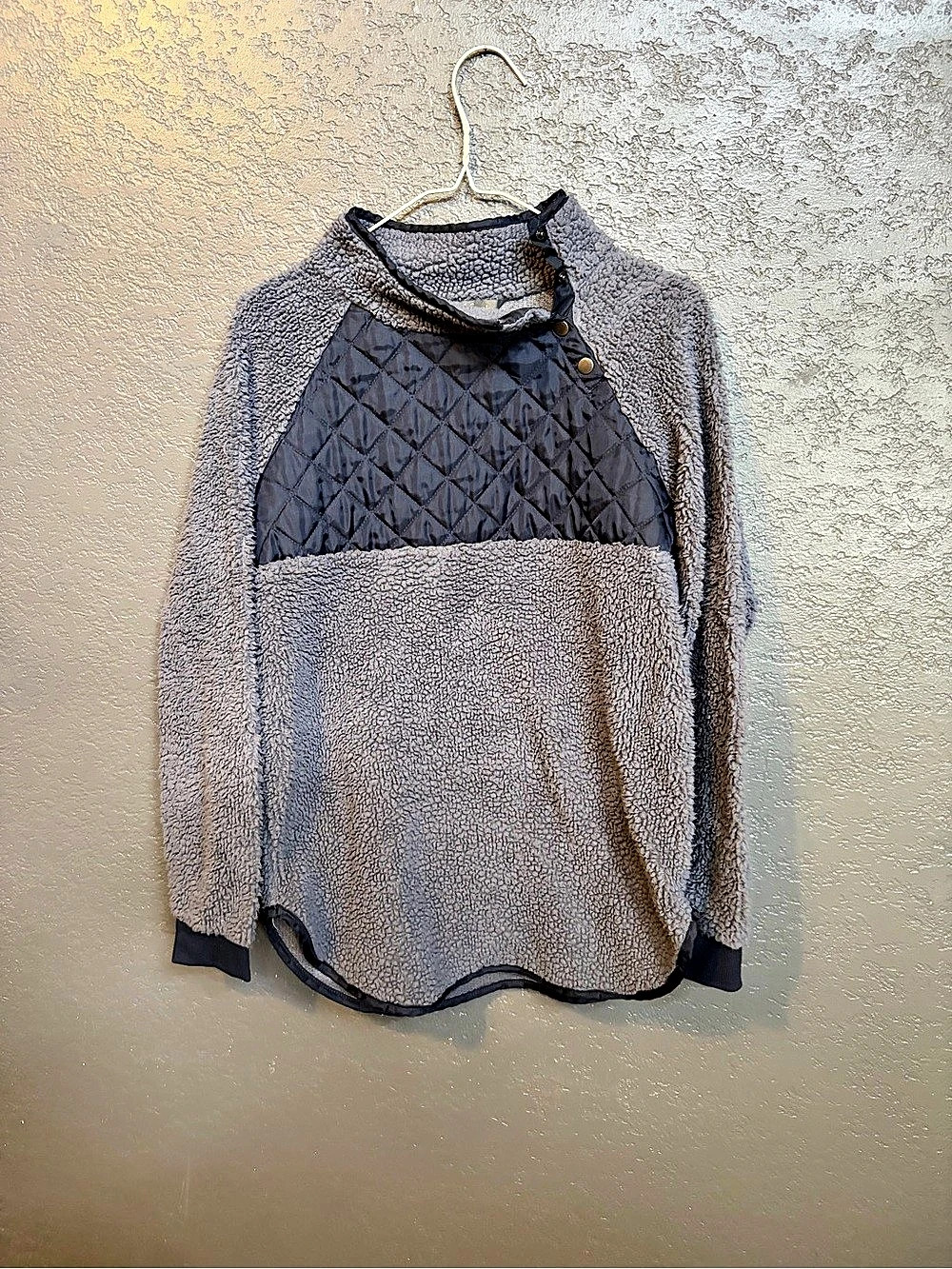 Natural Reflections Sherpa Snap Long-Sleeve Mock-Neck Pullover Mock-Neck